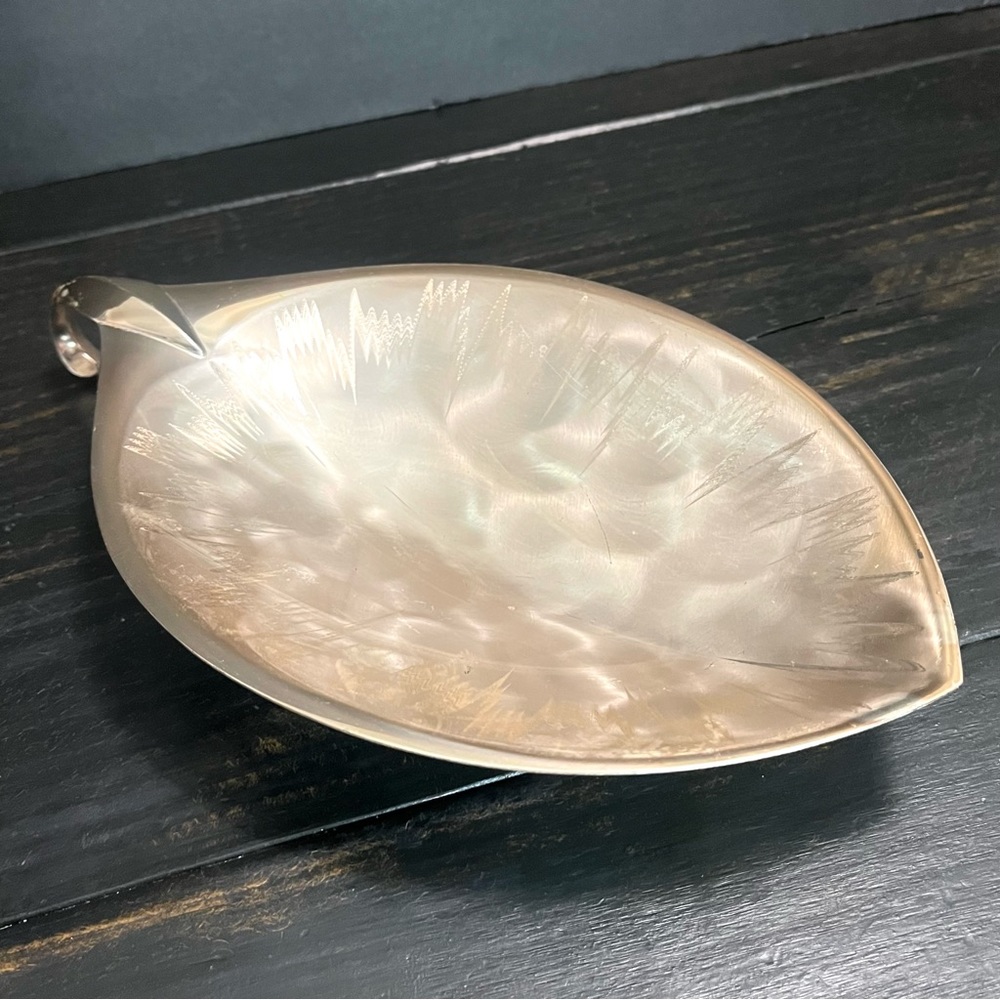 Vintage WMF-IKORA Silver Plated Leaf Shaped Trinket/Candy Tray Germany